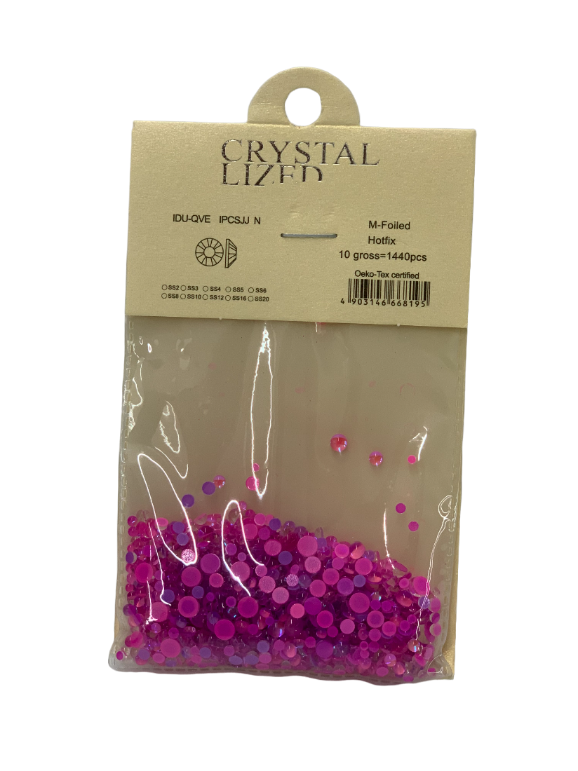 Crystal Nail Art Pink PCS1440 Mix
